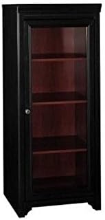 Antique Black Audio Cabinet with 2 Adjustable Shelves H48482