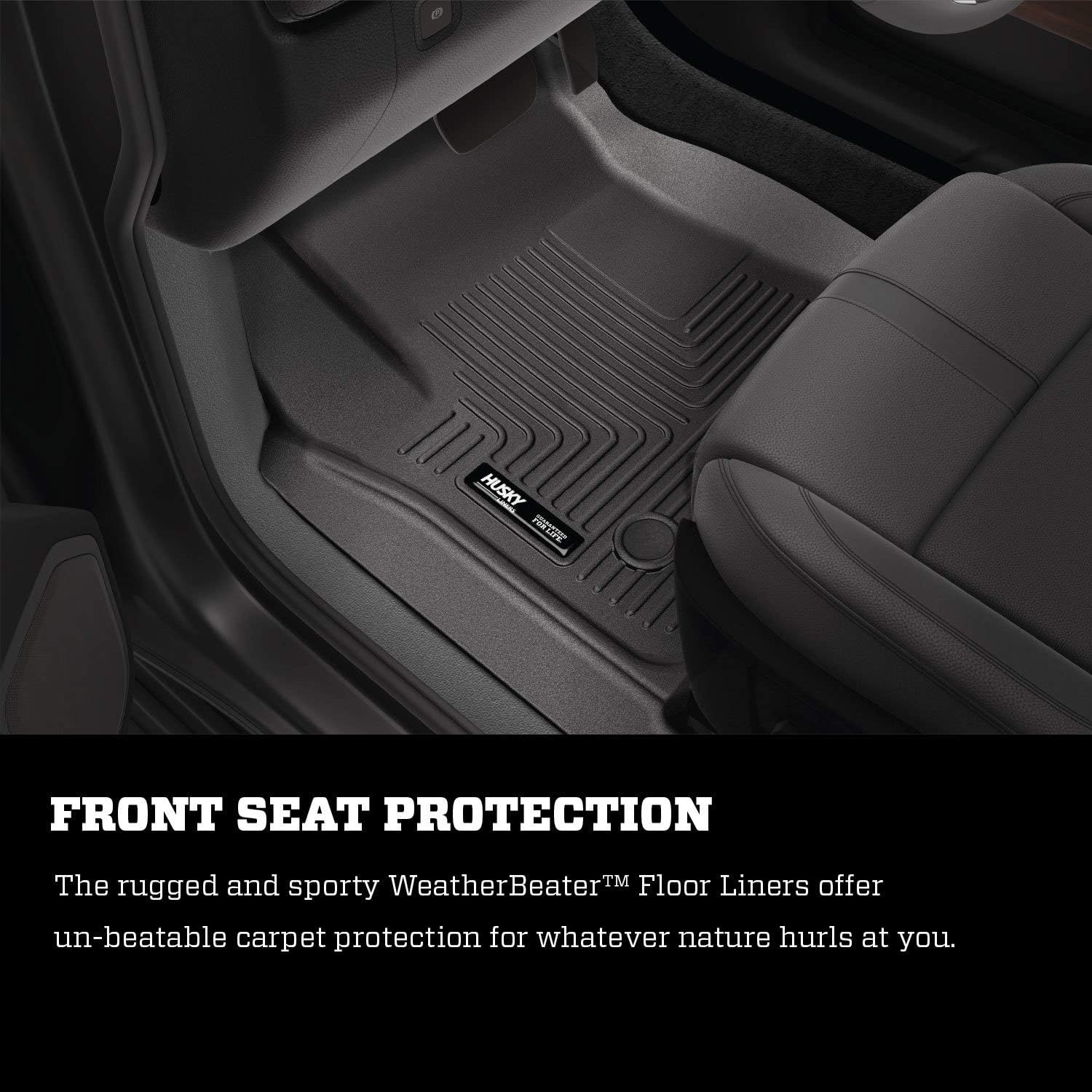 Black Front Floor Liners 2 Pcs V8404