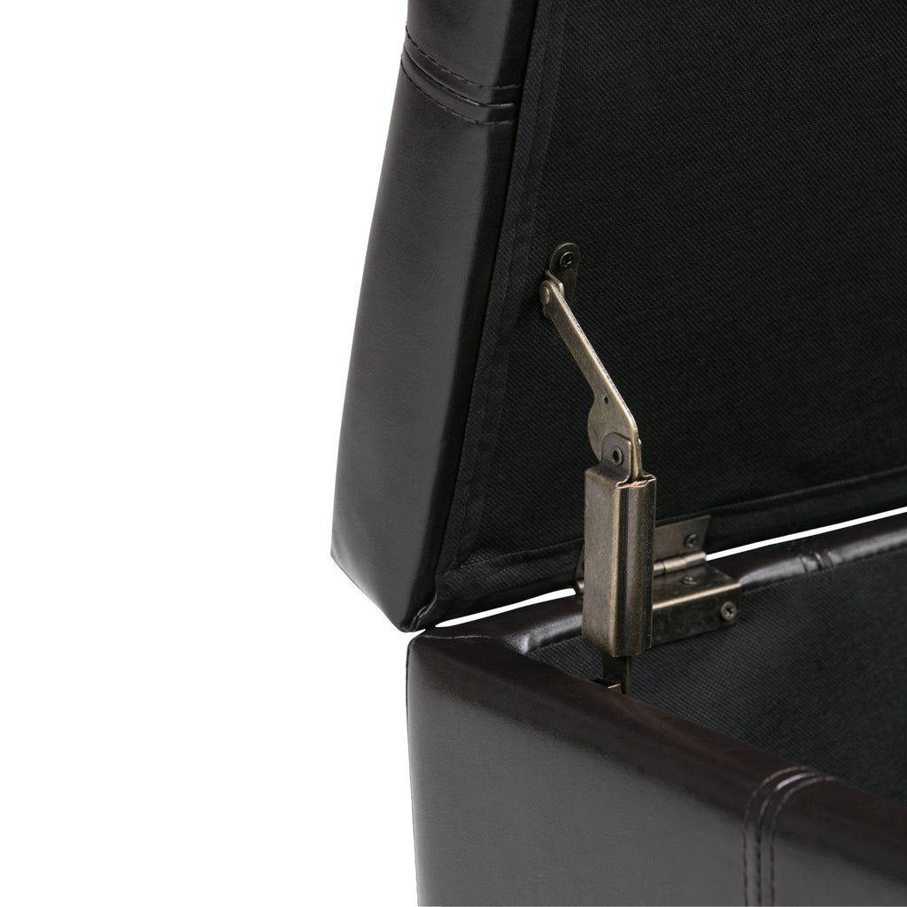 Black Storage Ottoman Bench O135299