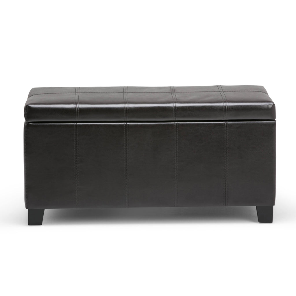 Black Storage Ottoman Bench O135299