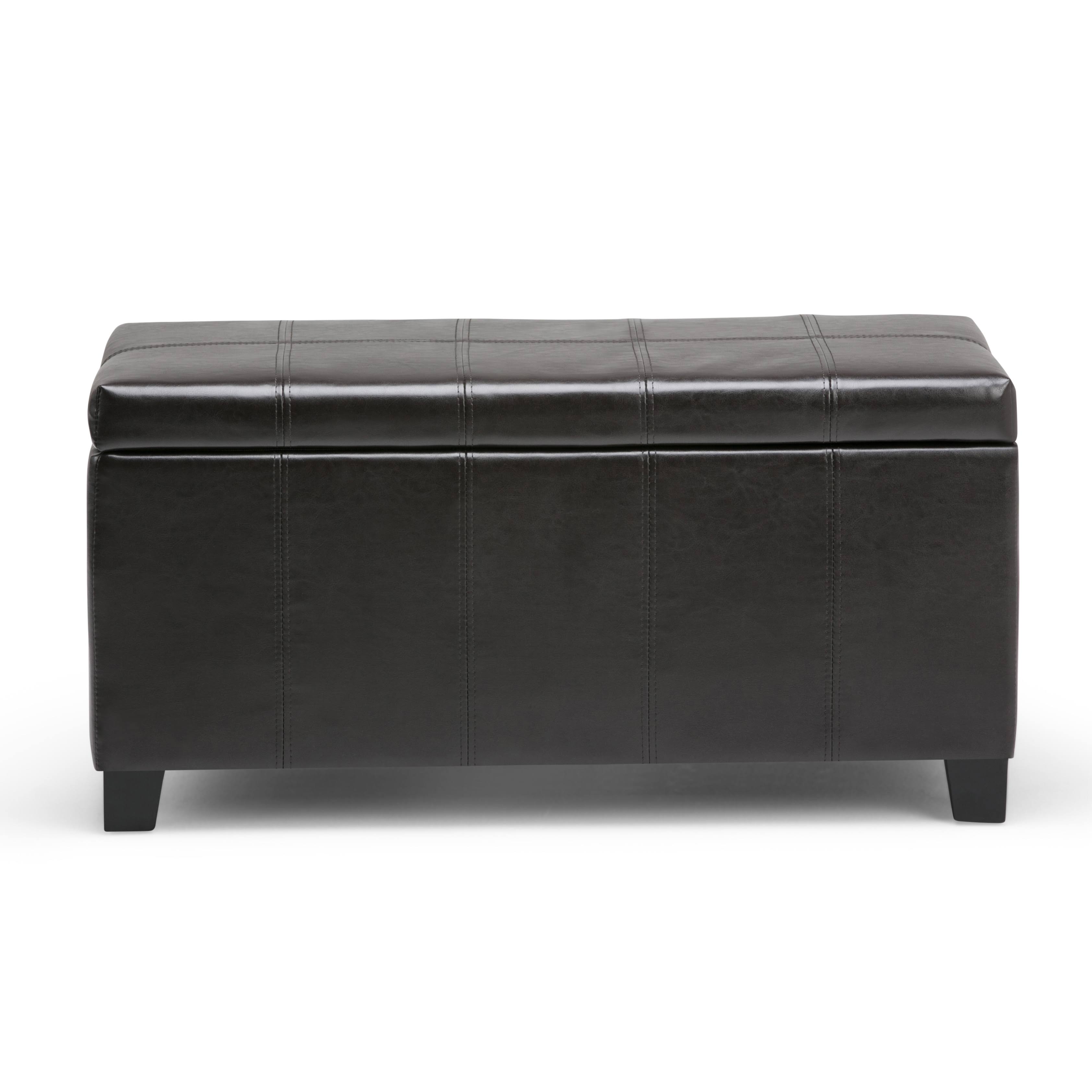 Black Storage Ottoman Bench O135299