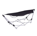 Black Steel Frame Folding Hammock with Carrying Bag P9987