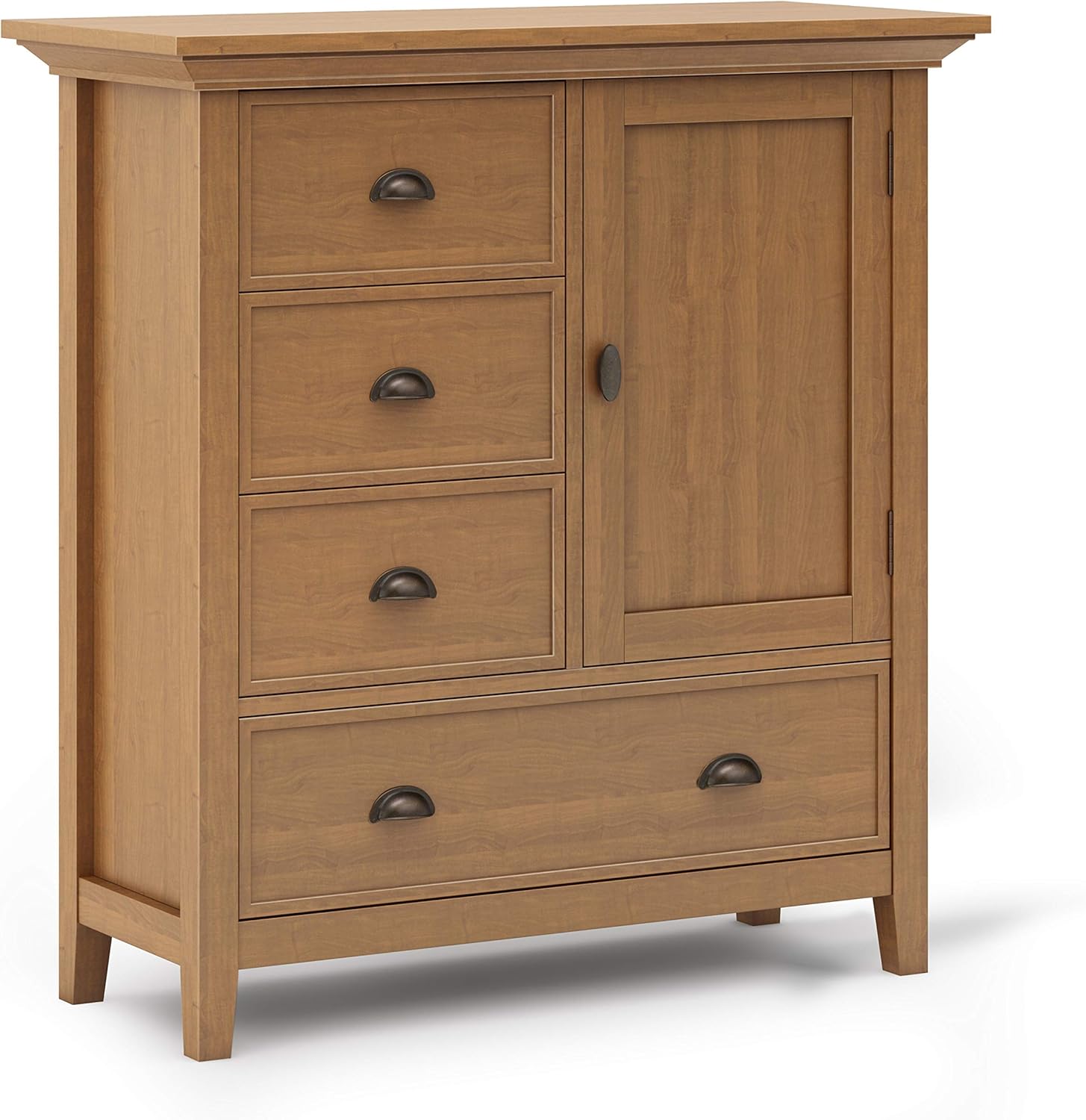 Solid Wood Storage Cabinet with 3 Small Drawers and 1 Large Drawer W71796