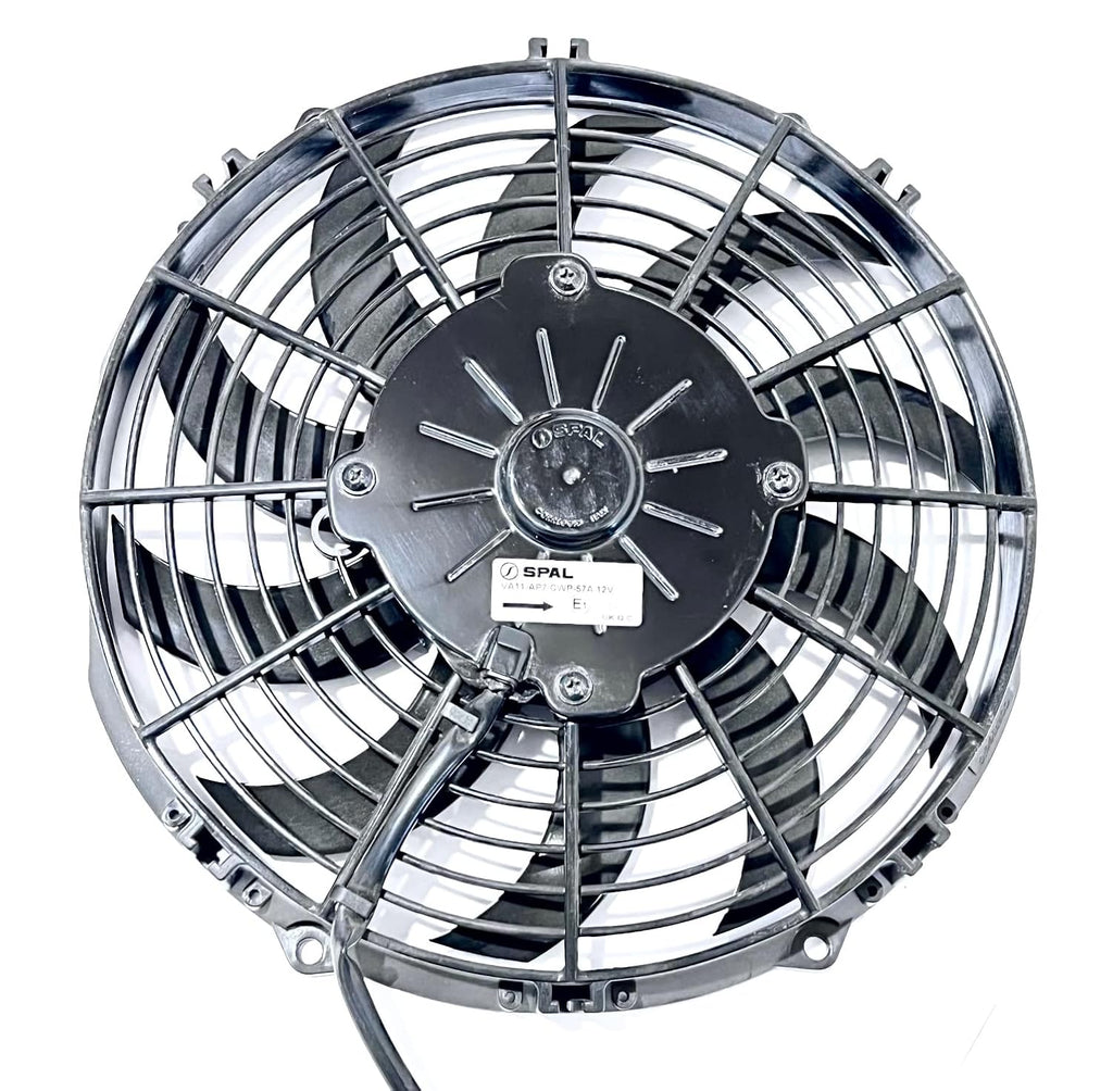 10" 12 Volt Curved Blade Puller Fan with Wire Harness Pack of 2 H263
