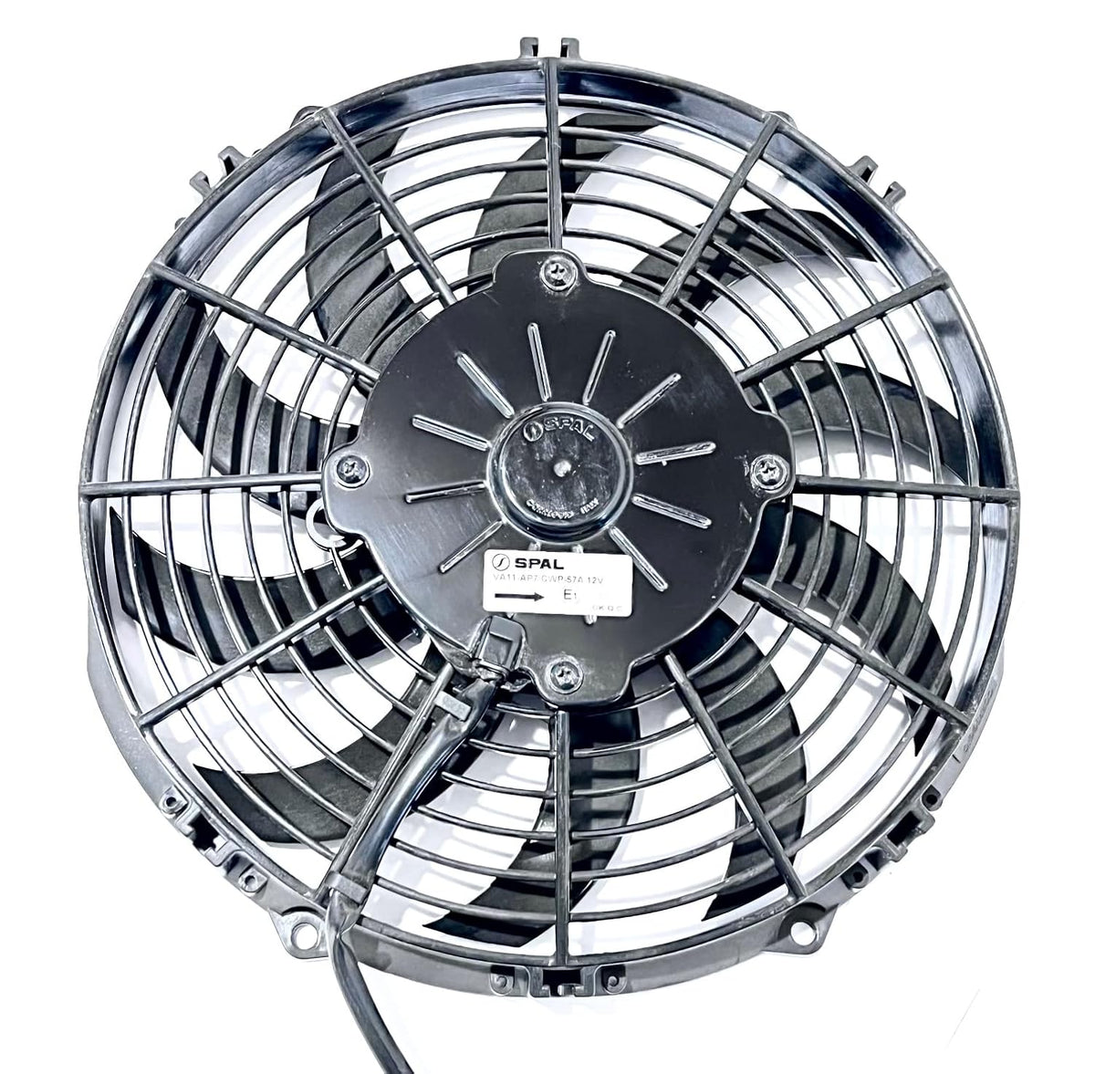 10" 12 Volt Curved Blade Puller Fan with Wire Harness Pack of 2 H263