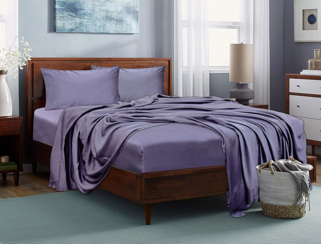 Aqua King 4PC Tencel Lyocell Bed Sheets Set Y14712