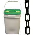 Black Plastic Chain Barrier in A Pail O4560