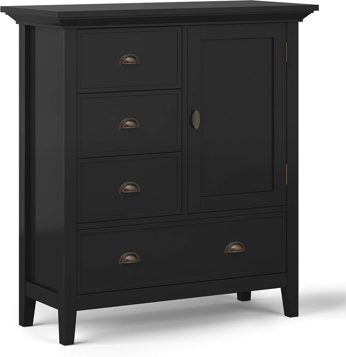 Solid Wood Storage Cabinet with 3 Small Drawers and 1 Large Drawer W71796