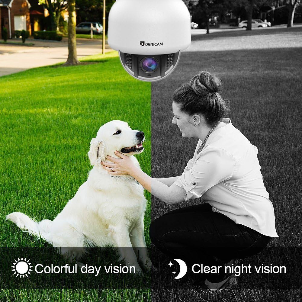 Black Outdoor WiFi PTZ Security Camera with 4X Optical Zoom and 32GB Memory Card R99683