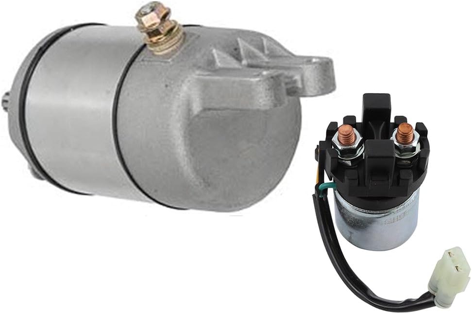 12V Starter & Relay Kit Compatible with Honda ATV TRX450ES 2001, Pack of 2 E5848