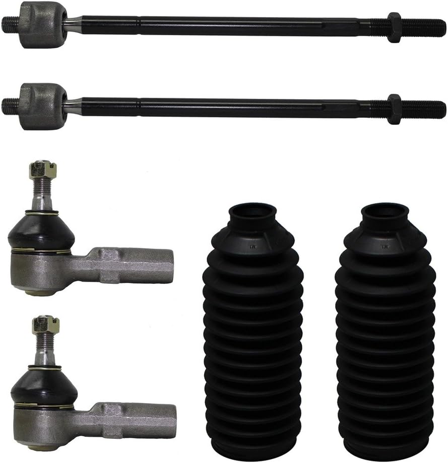 Front Inner & Outer Tie Rod w/Boots 6pc Set K8053