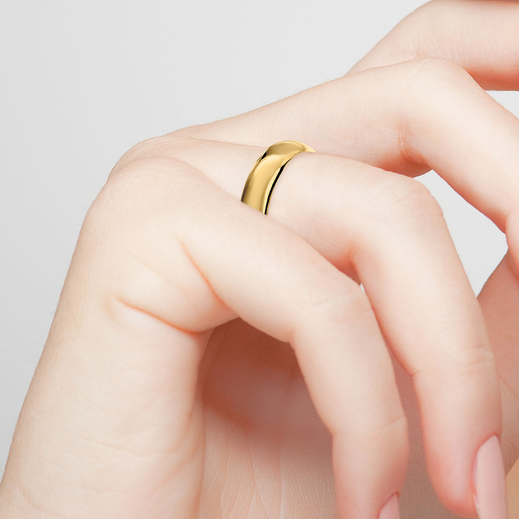 14K Gold over Sterling Silver Engraved Wedding Band (5mm) Z8258
