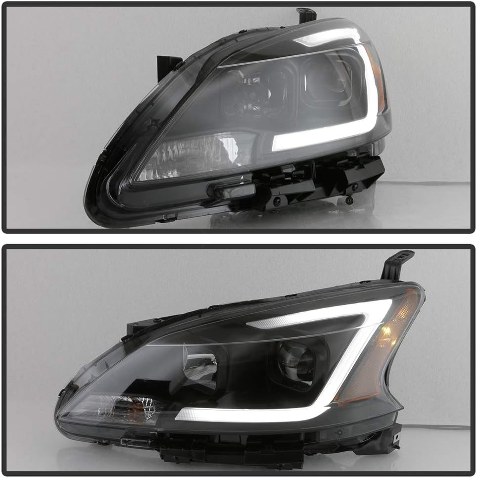 Black Housing Smoke Lens LED DRL Projector Headlights C1748