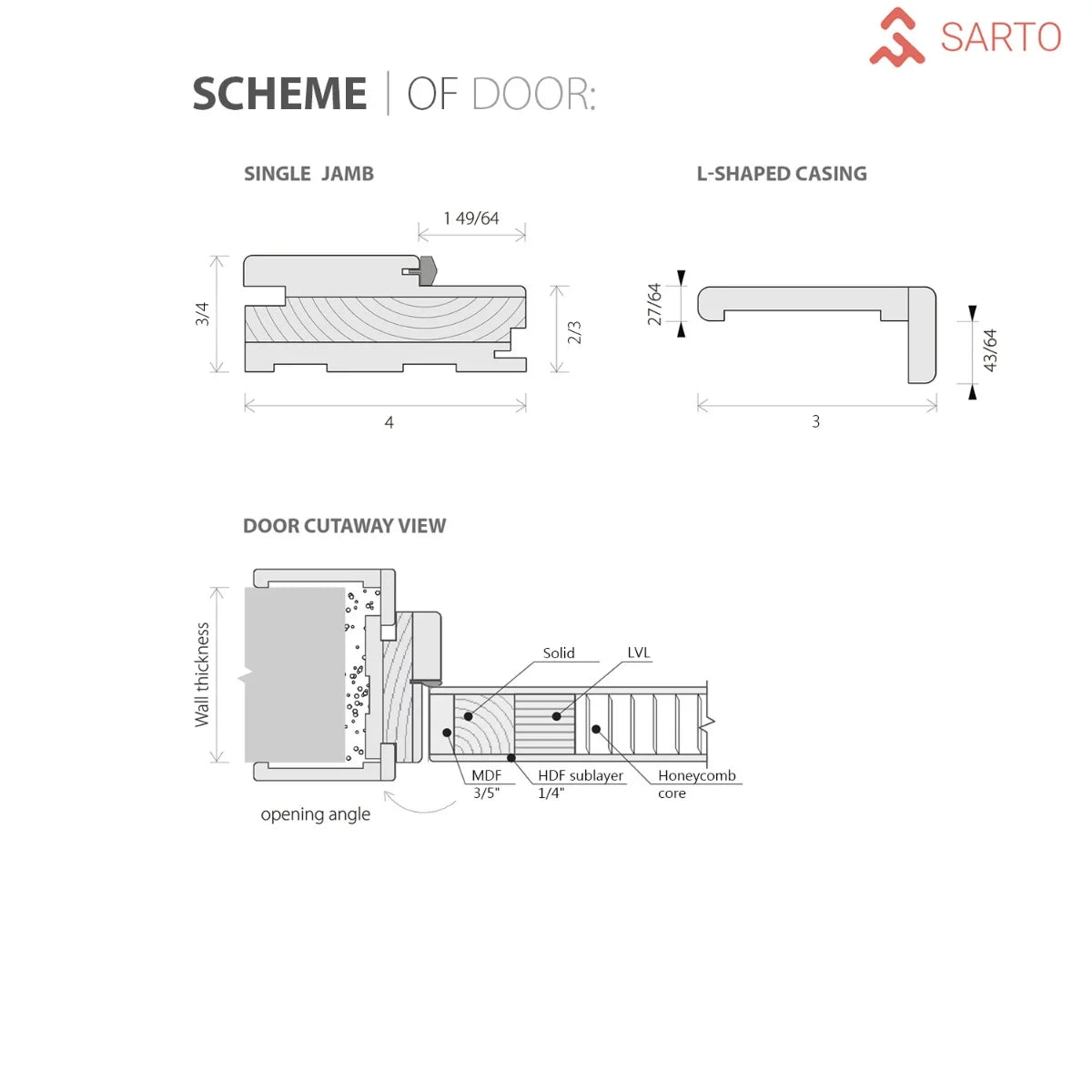 Matte Black French Door with Frosted Glass S860718