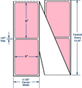 Pastel Pink Fanfold Thermal Transfer Labels F3325