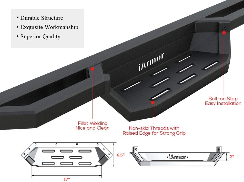 Drop Steps Running Boards Rocker Slider for Jeep Wrangler JL 2-Door A276027