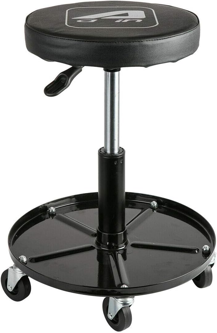 Heavy Duty Rolling Pneumatic Mechanic Stool with Tool Tray, 300lbs Pack of 2 T7945