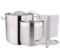 52qt Stainless Steel Stock Pot with Lid M4395