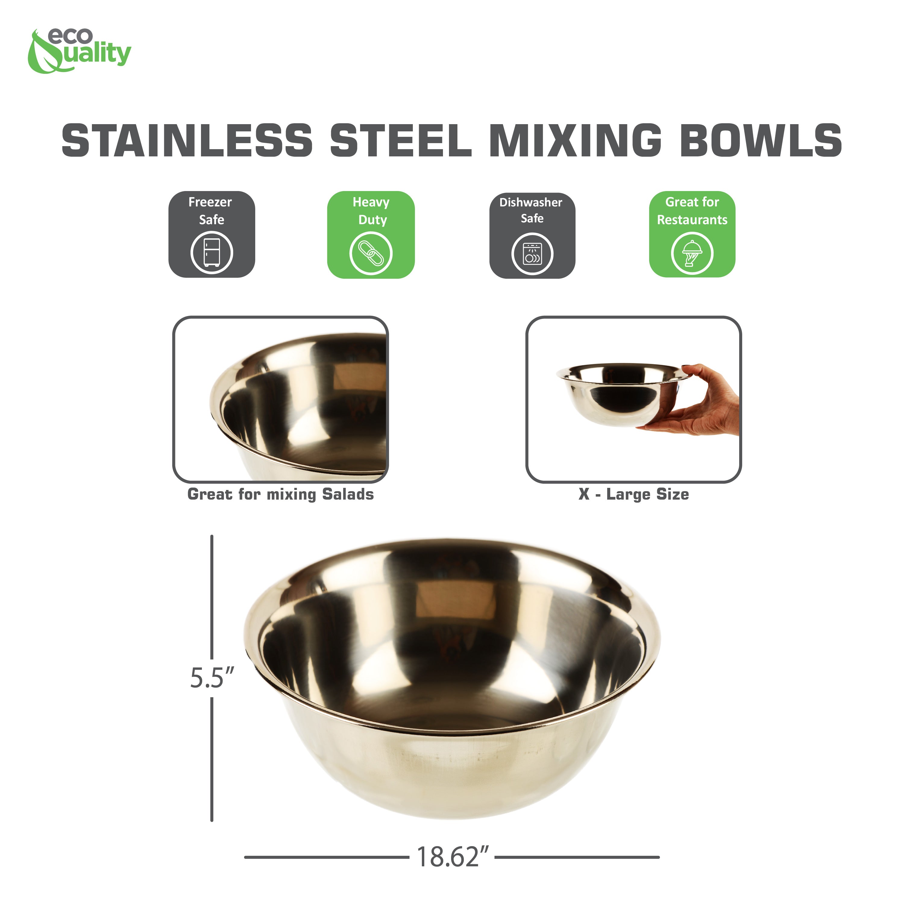 20 Quart Stainless Steel Mixing Bowl S882