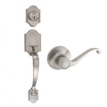 Satin Nickel 2-Way Adjustable Entry Door Handle Set with Lever P67127