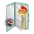 Green Legal Size File Folder with Fasteners, 10 per Box I950