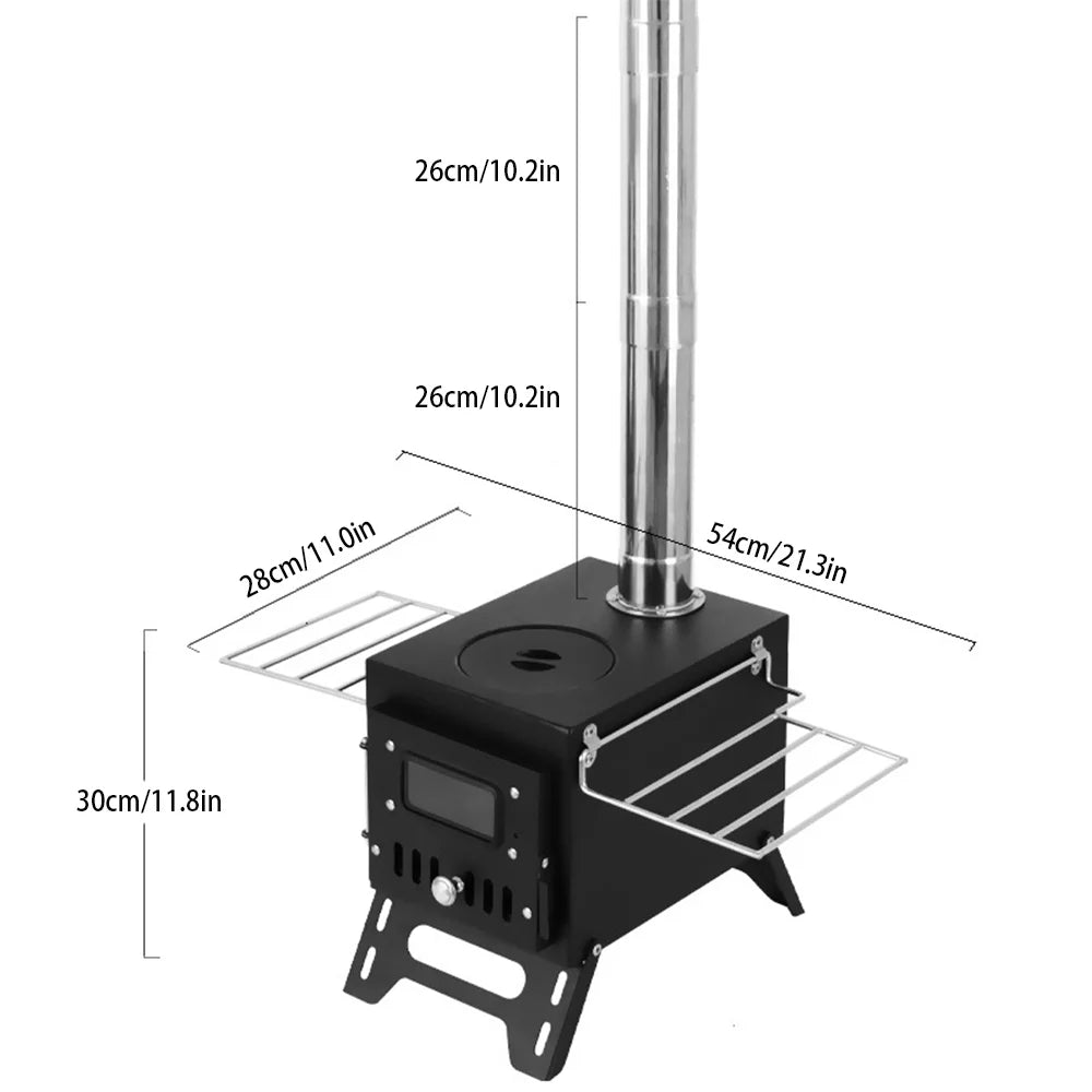 Stainless Steel Foldable Camping Wood Burning Stove O256004