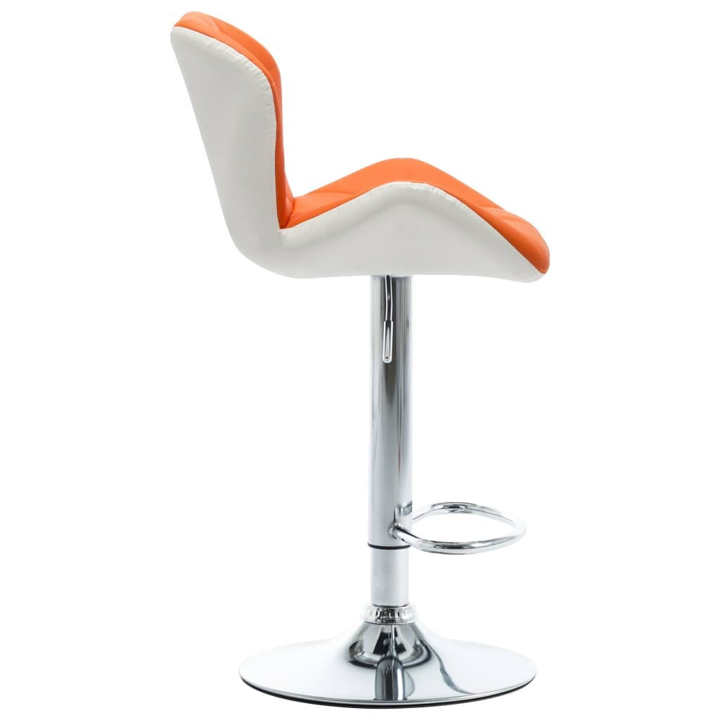 Orange Faux Leather Bar Stool J23864