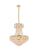 11 Light Gold Chandelier Clear Crystal E8508