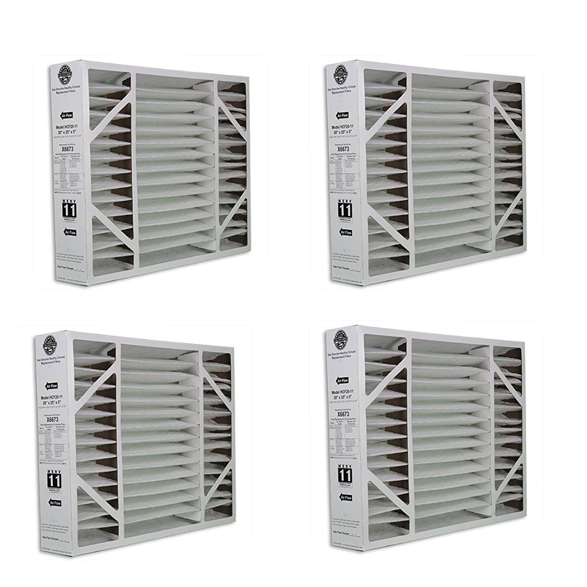 20x22x25x22x5x22 MERV 11 Air Purifier Filter Replacement (4 Pack) X152
