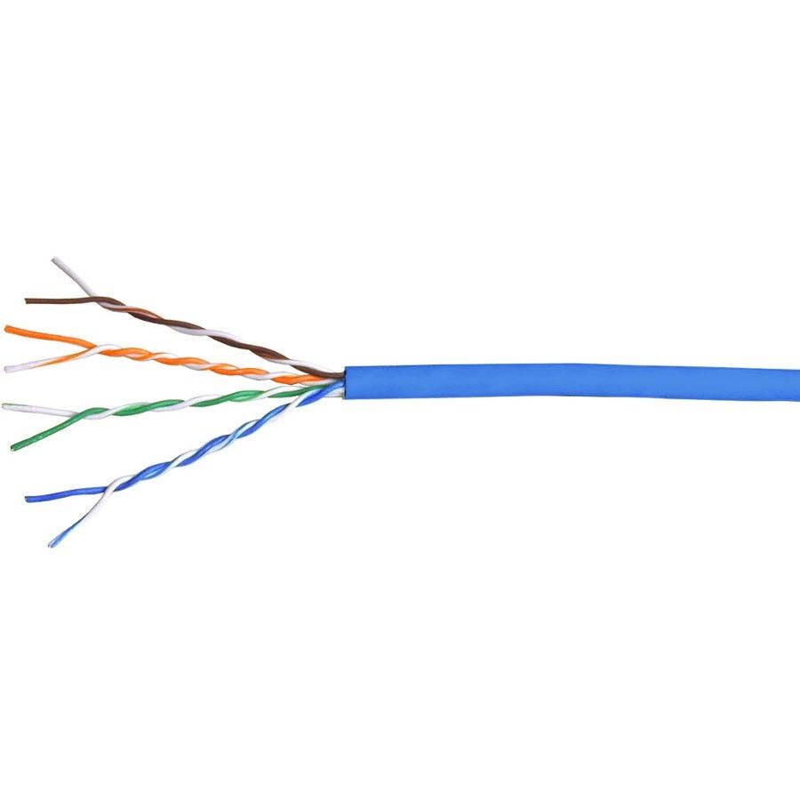 1000' Cat 5e Plenum Bulk Cable, Solid Blue E197011