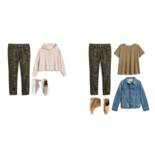 Dark Camo Skinny Crop Jeans M576