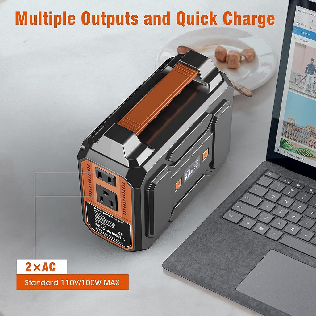 Portable Power Station 100W, 146Wh/39600mAh Lithium Battery with USB-C and AC Outlet Y246