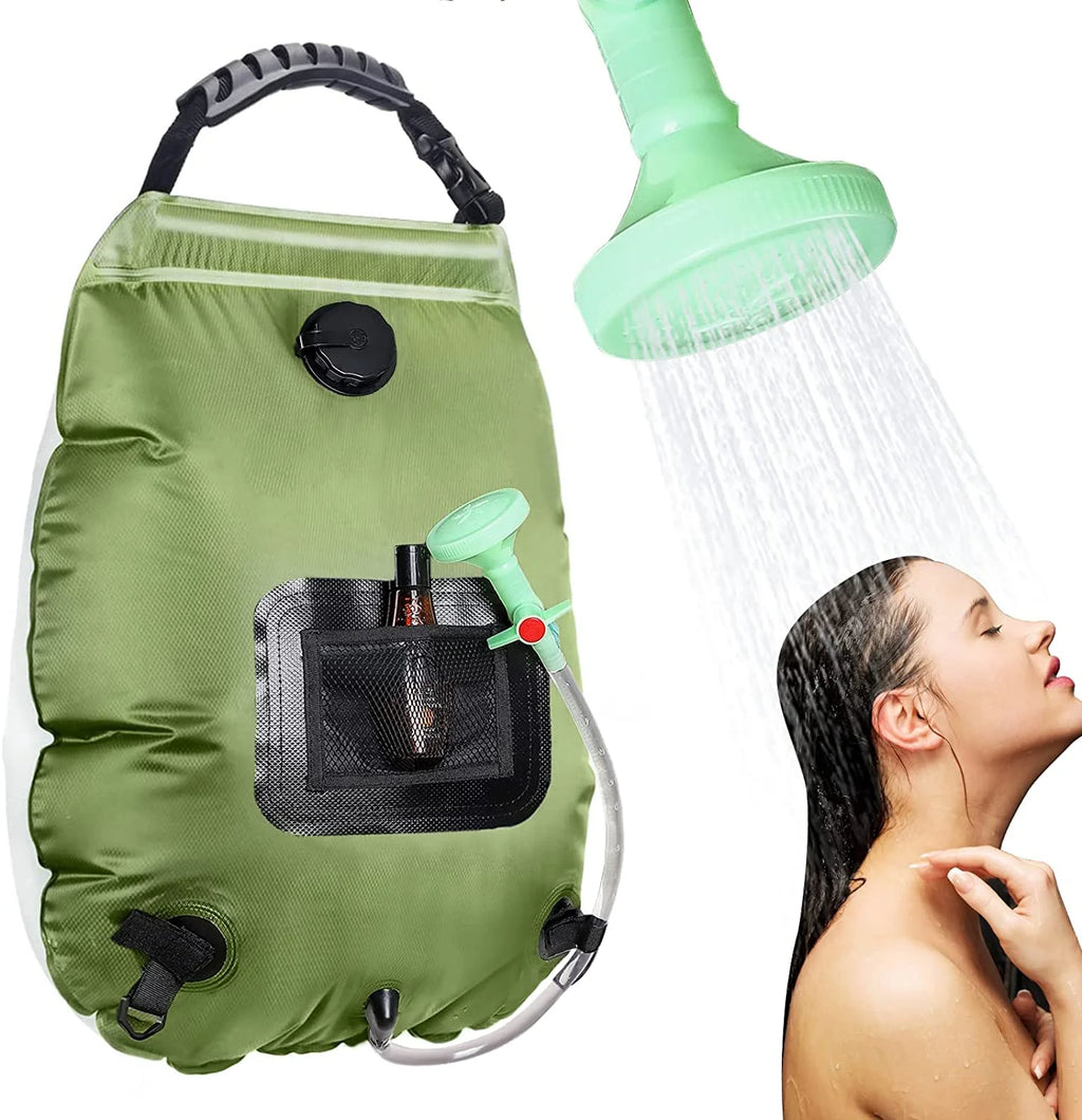 Solar Heating Camping Shower Bag with Removable Hose M29938