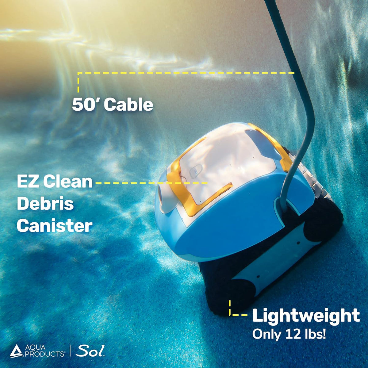 Robotic Pool Cleaner with 50ft Cable Length M8186