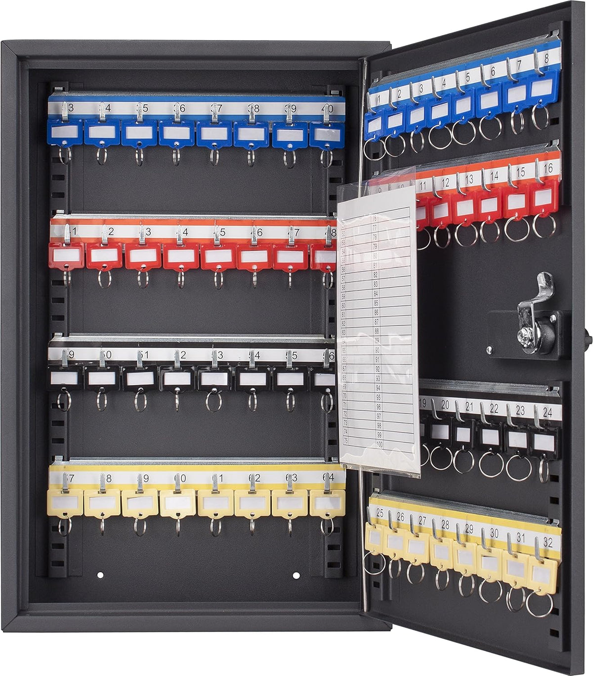 Steel 64 Key Safe Cabinet with Combination and Key Lock Box H701