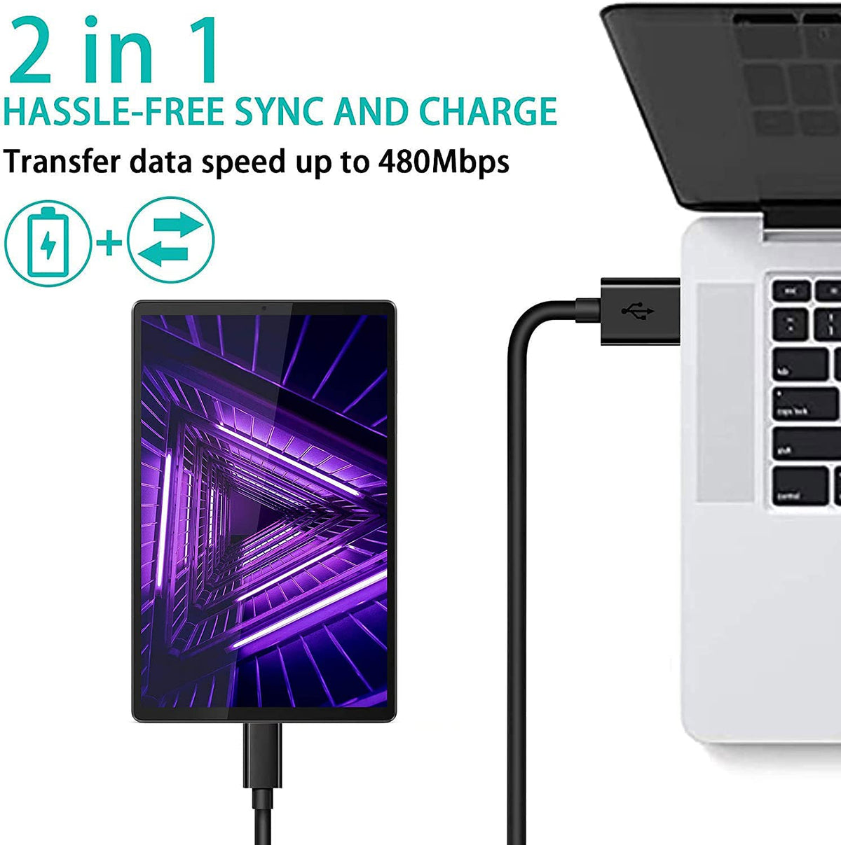 Charging Cable for Dragon Touch Max10 Tablet (5FT) O89599