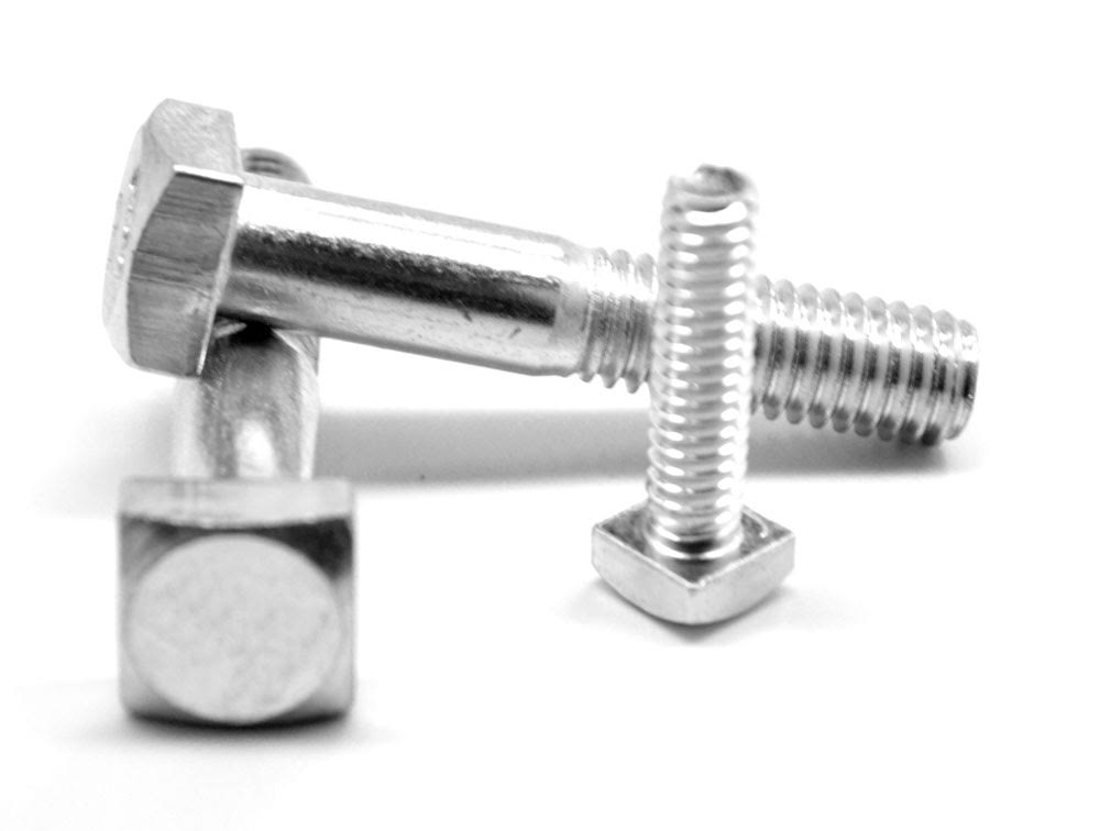 1/4x22-20 x 4x22 A307 Grade A Square Head Machine Bolt Low Carbon Steel Zinc Plated Pk 700 B64804