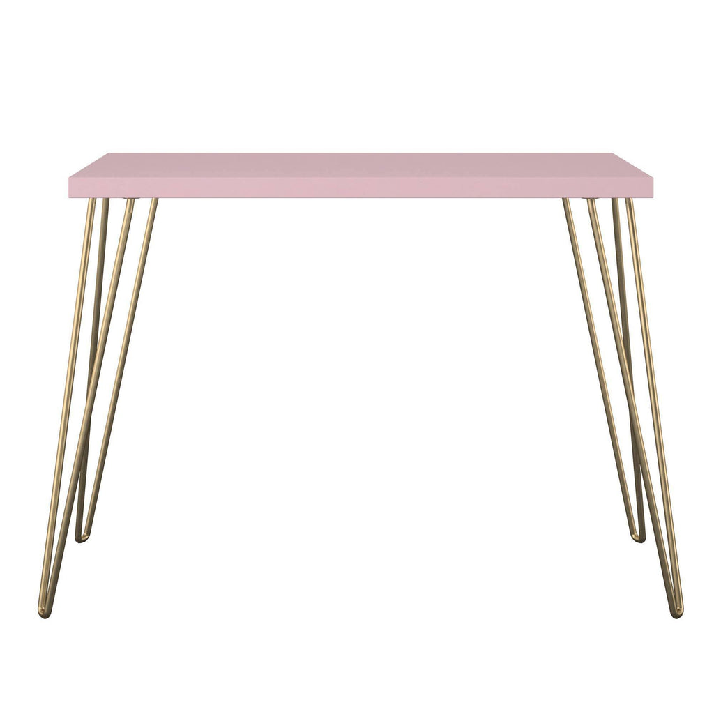 Retro Computer Desk Pink/Gold W644467