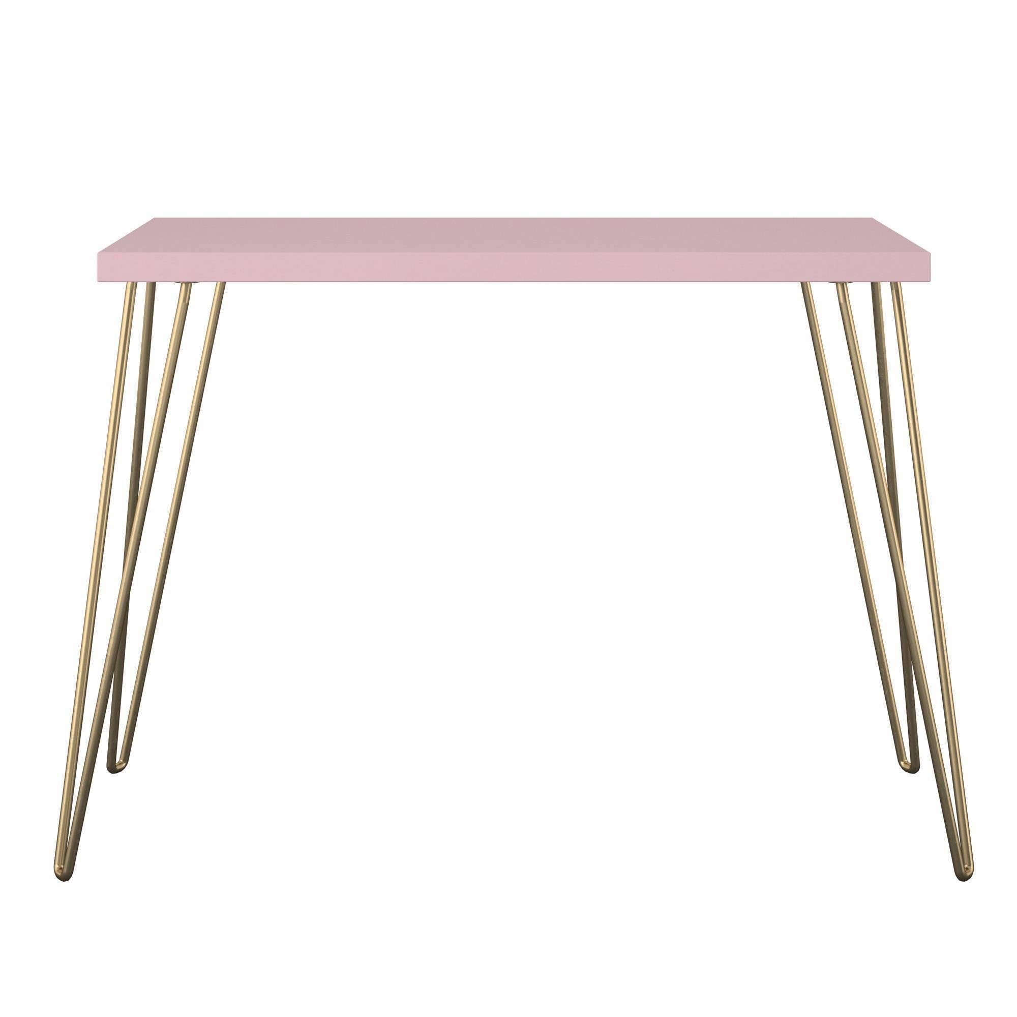 Retro Computer Desk Pink/Gold W644467