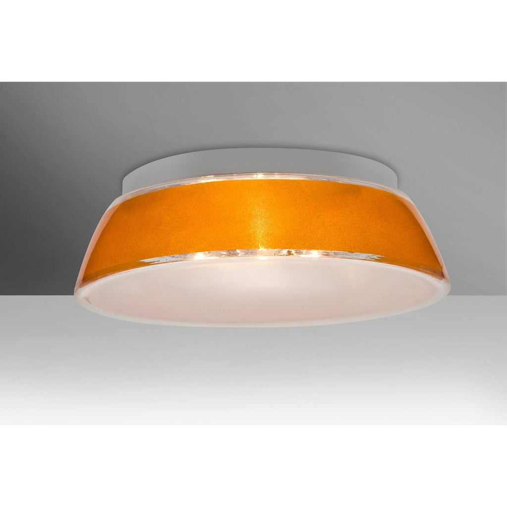 Two Light Flush Mount Gold Sand B621