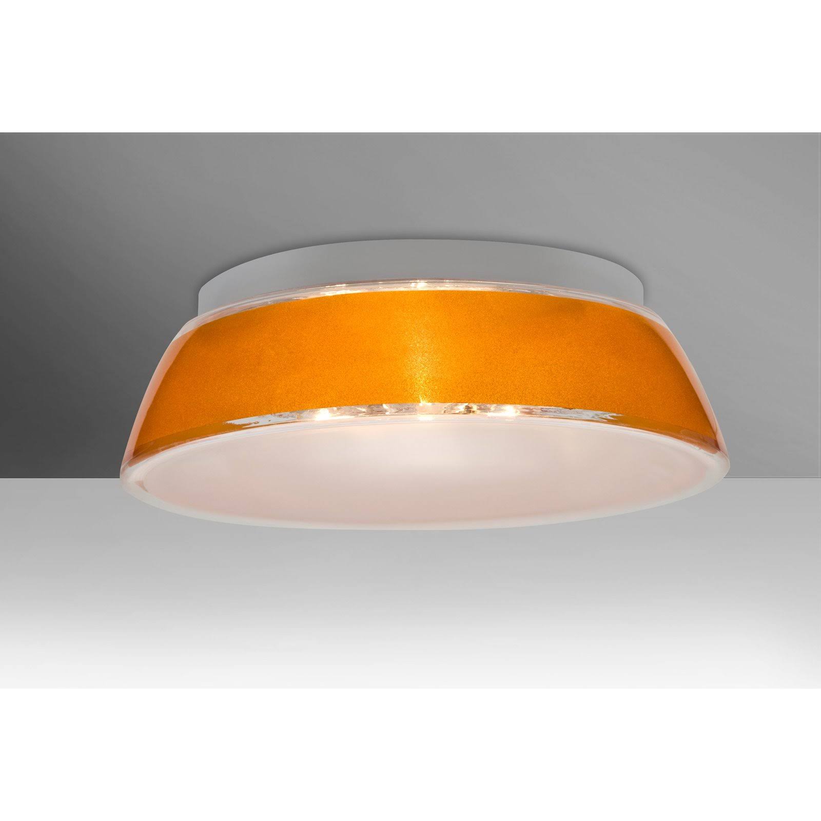 Two Light Flush Mount Gold Sand B621