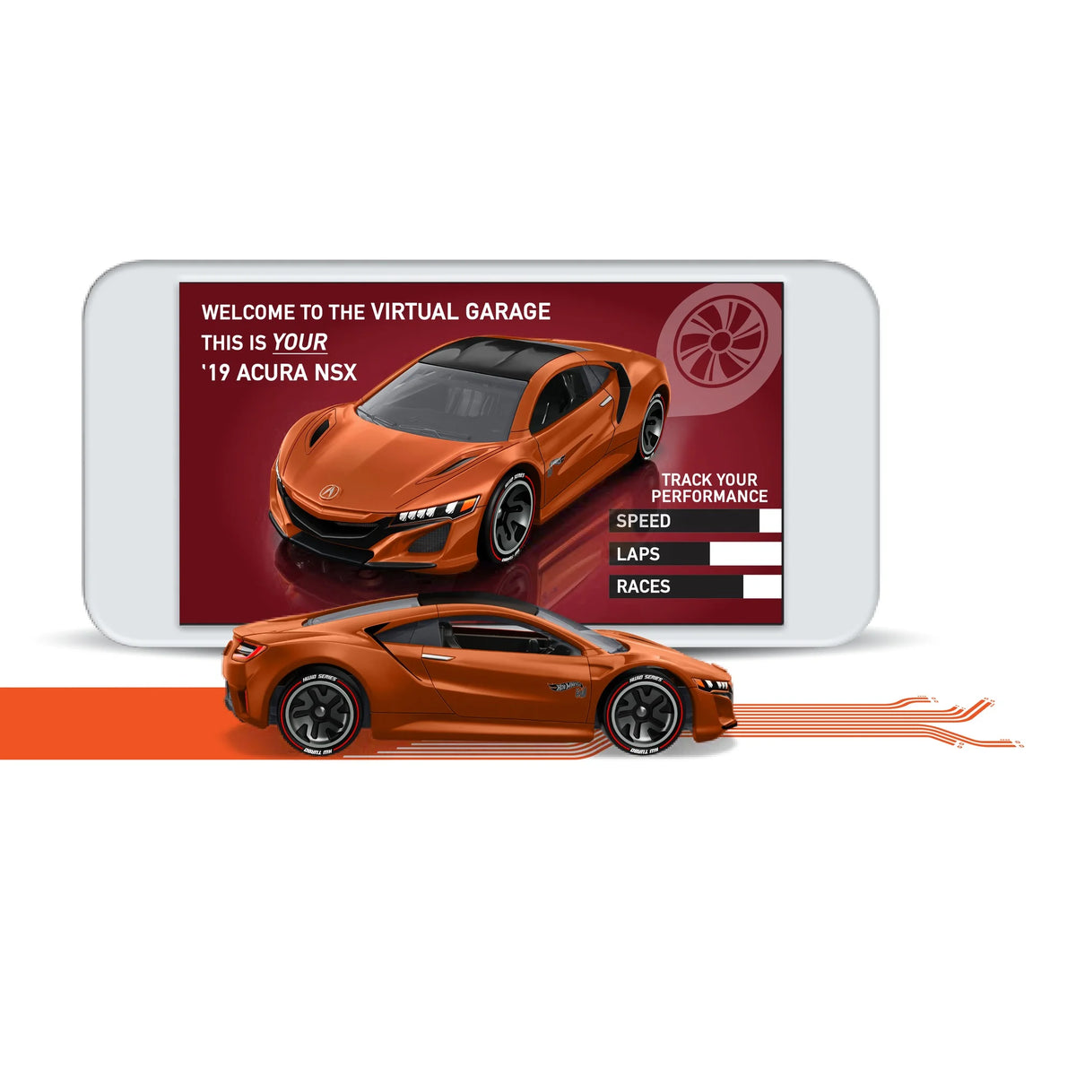 1:64 Scale Hot Wheels Car with Embedded NFC Chip V1596