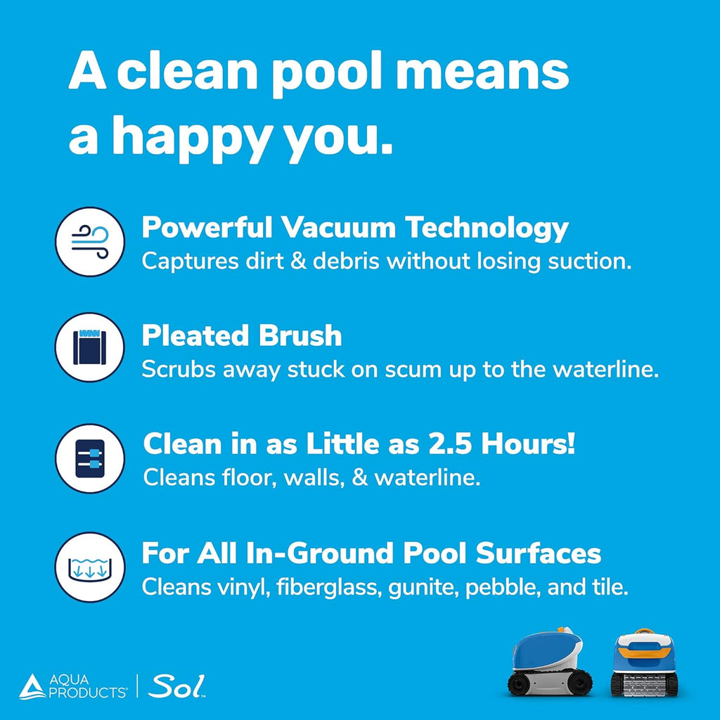 Robotic Pool Cleaner with 50ft Cable Length M8186