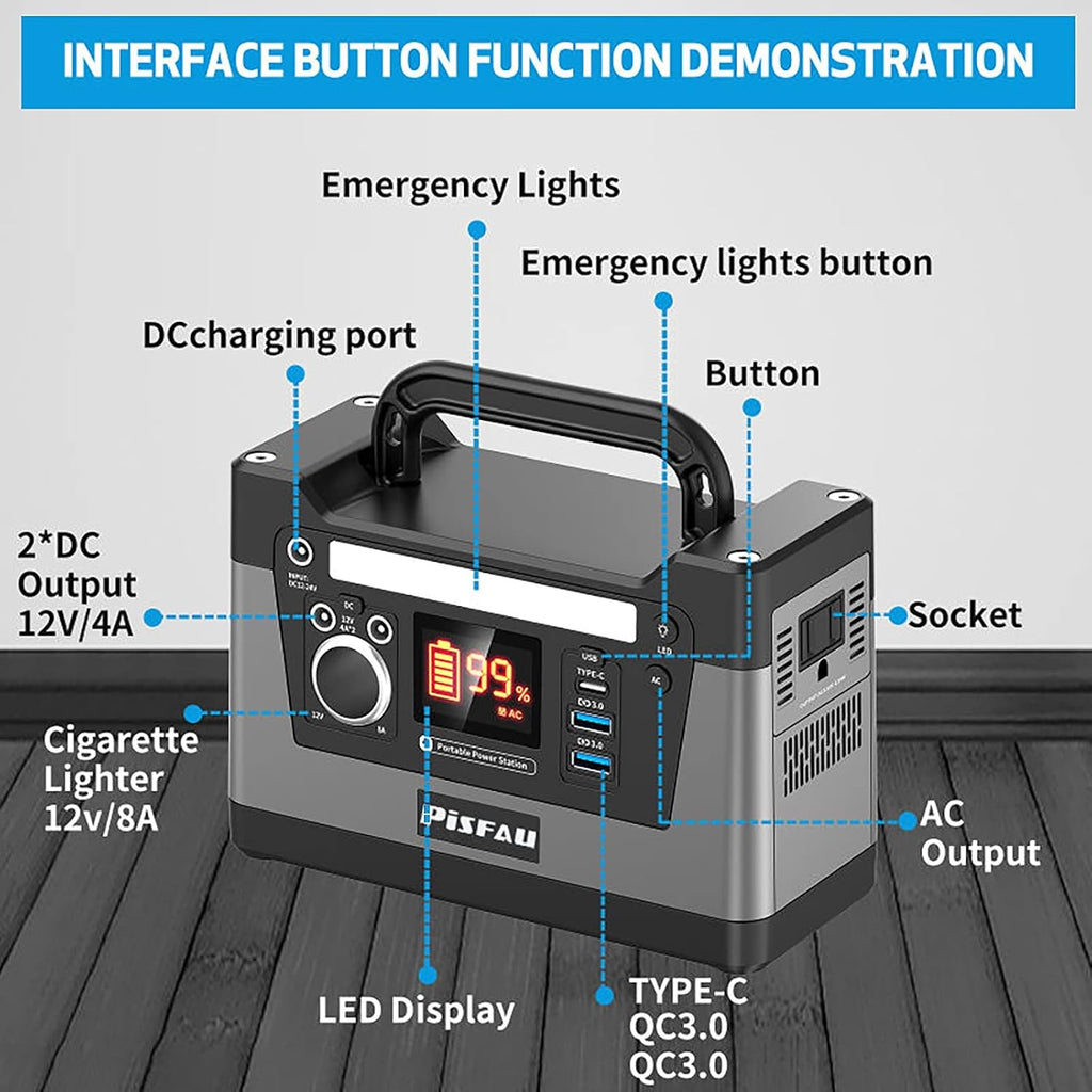 135Wh Portable Power Station Solar Generator Lithium Battery with AC Outlet X304