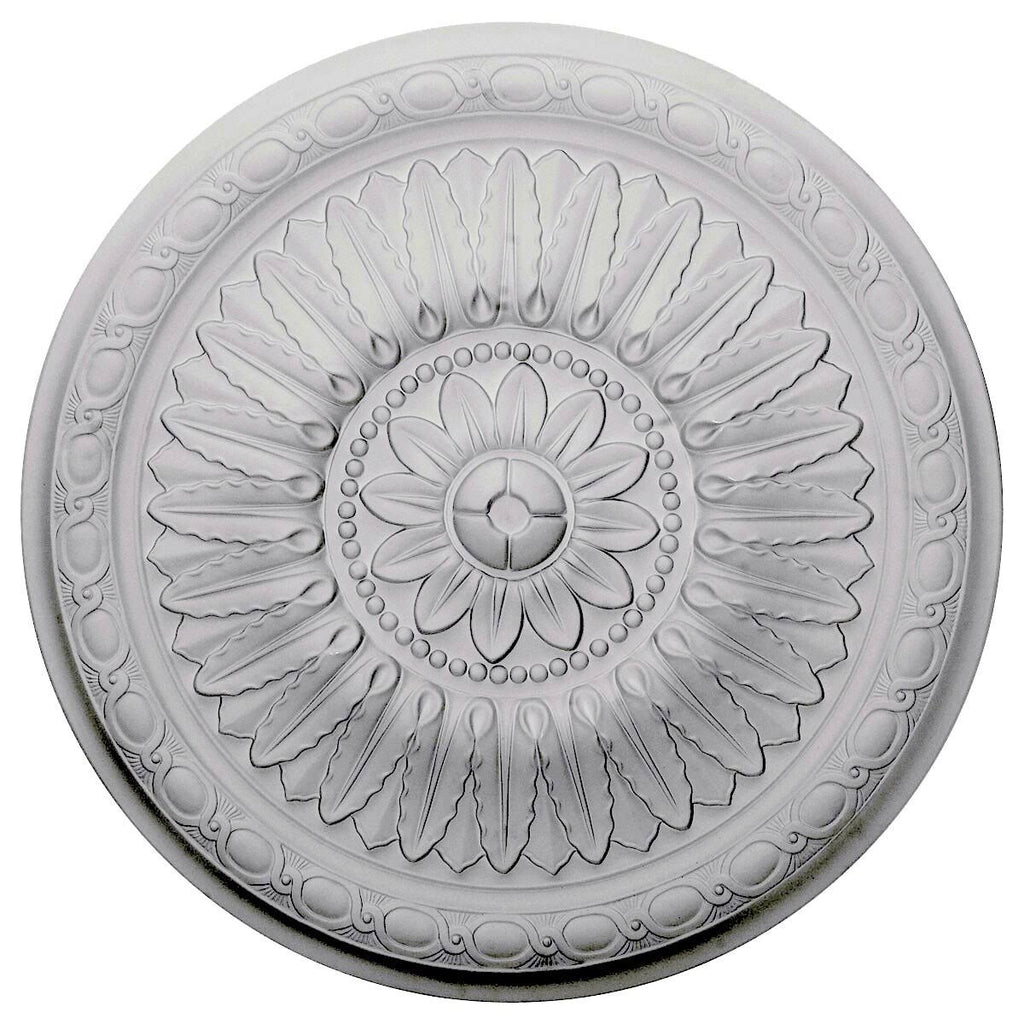24x22OD x 1 5/8x22P Temple Ceiling Medallion, Hand-Painted Americana B367