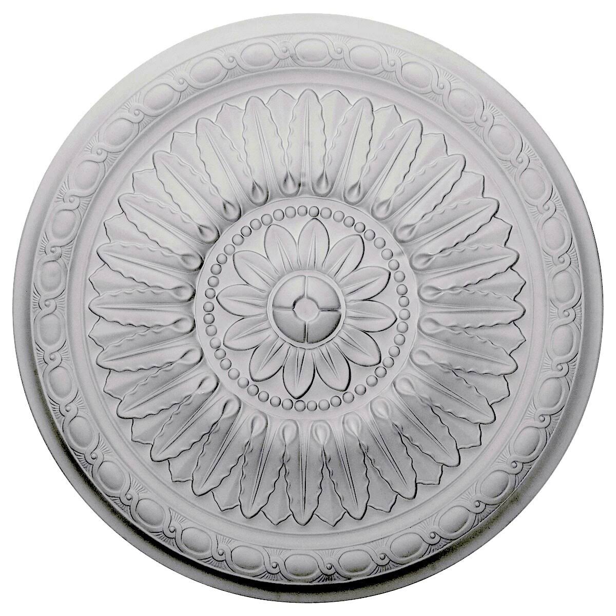 24x22OD x 1 5/8x22P Temple Ceiling Medallion, Hand-Painted Americana B367