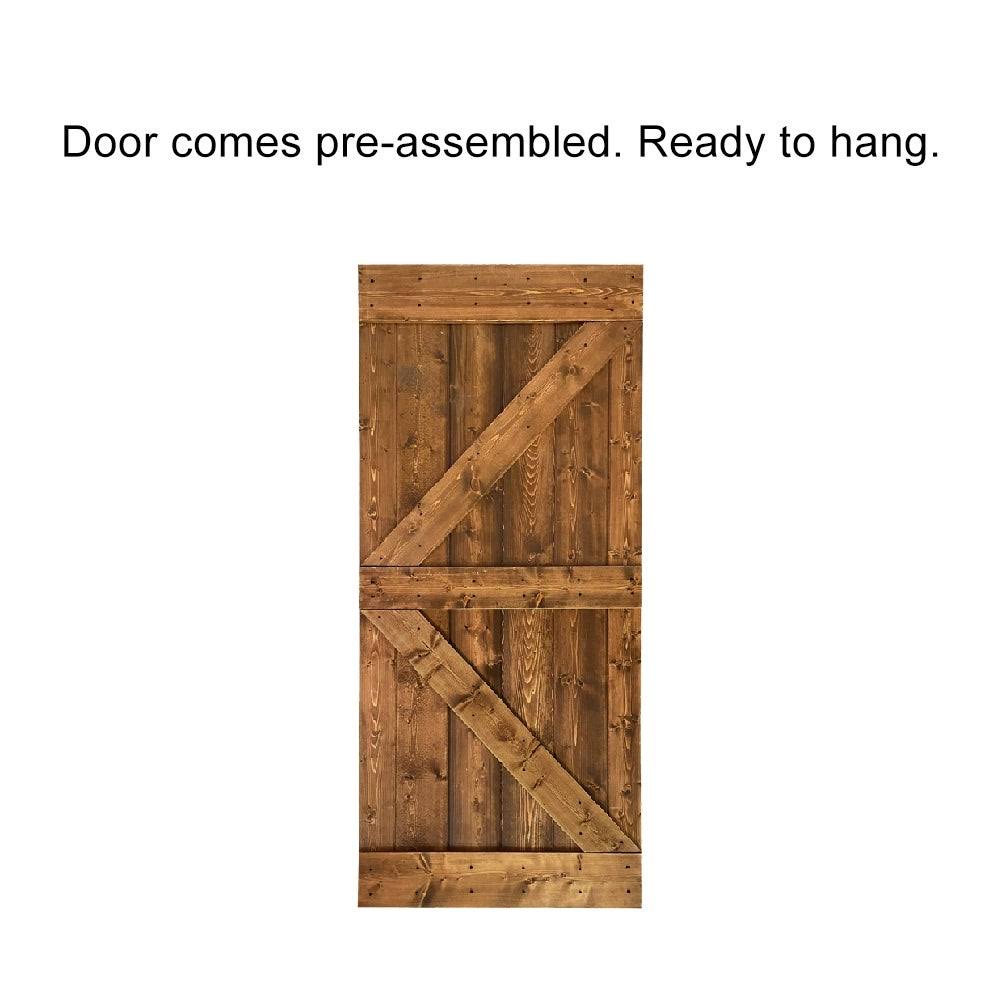 Ocean Blue Stained Solid Pine Wood Interior Sliding Barn Door Slab N8781