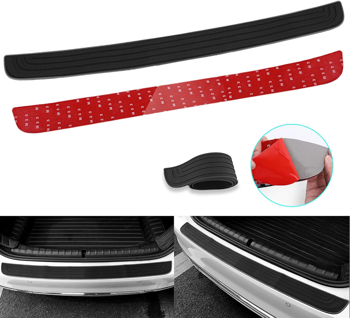 Black Rubber Trunk Door Entry Guard Car Accessory R191592