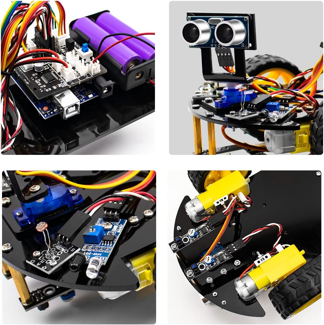 Smart Robot Car 2WD Chassis Kit V2 with Ultrasonic Module E171048