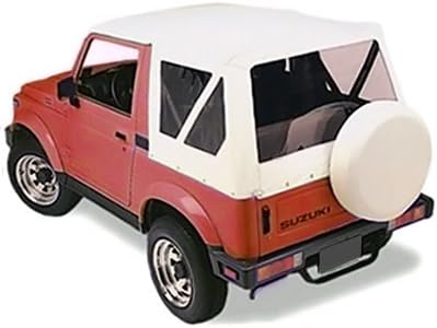 White Leather Grain Vinyl Soft Top for Suzuki Samurai T492